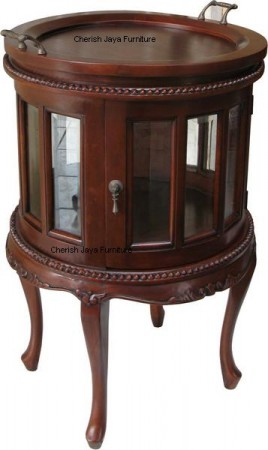 Code: WLL 121-M Name: Round Drink Tea Table Size: W=37 x D=37 x H=80 cm Wood: Solid Mahogany wood.﻿